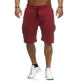 Stylish Cargo Shorts Casual Shorts Men Knee-Length Drawstring Pockets Fitness Sweatpants Joggers Sporting Plus Size 2XL Summer