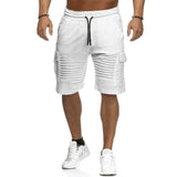 Stylish Cargo Shorts Casual Shorts Men Knee-Length Drawstring Pockets Fitness Sweatpants Joggers Sporting Plus Size 2XL Summer