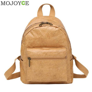 2018 Fashion Creative Women Men Backpack Retro Shoulder Bag Foldable Waterproof Zipper Kraft Paper Durable Gift School Bags