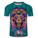 Anime Lion 3D Print t shirt Men Women tshirt Summer Casual Short Sleeve O-neck Tops&Tee Streetwear Green Drop Ship ZOOTOP BEAR